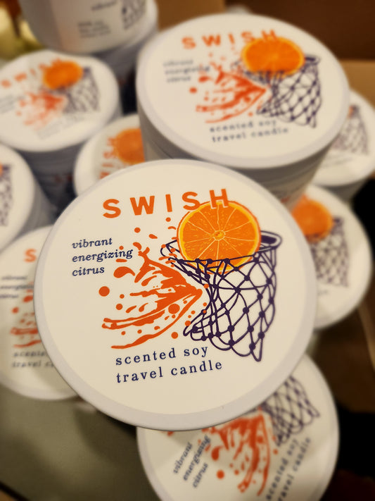 Swish Travel Candle - Blue Heron Soap Co