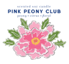 Pink Peony Club Travel Candle - Blue Heron Soap Co