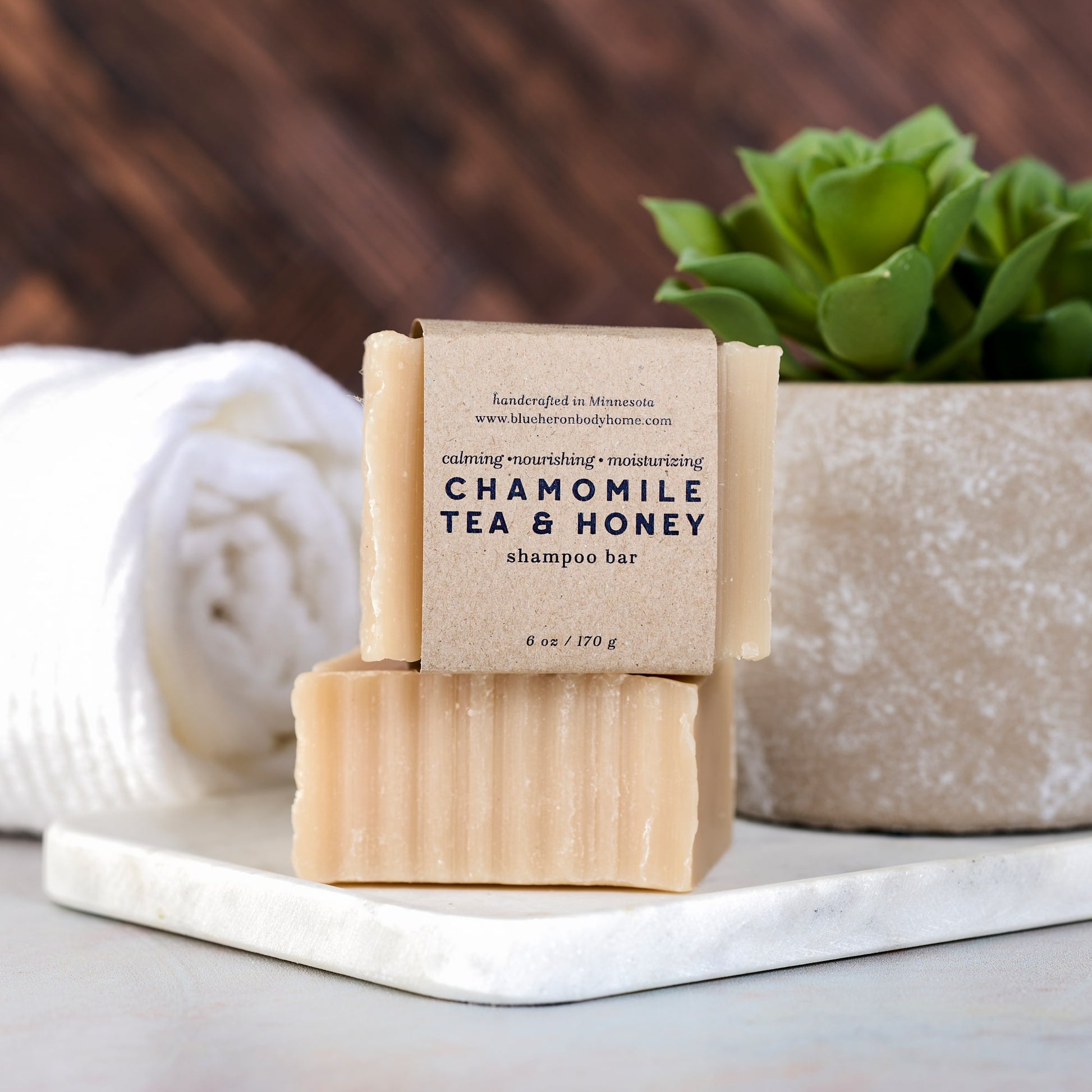 Chamomile Tea & Honey Shampoo Bar Soap - Blue Heron Soap Co