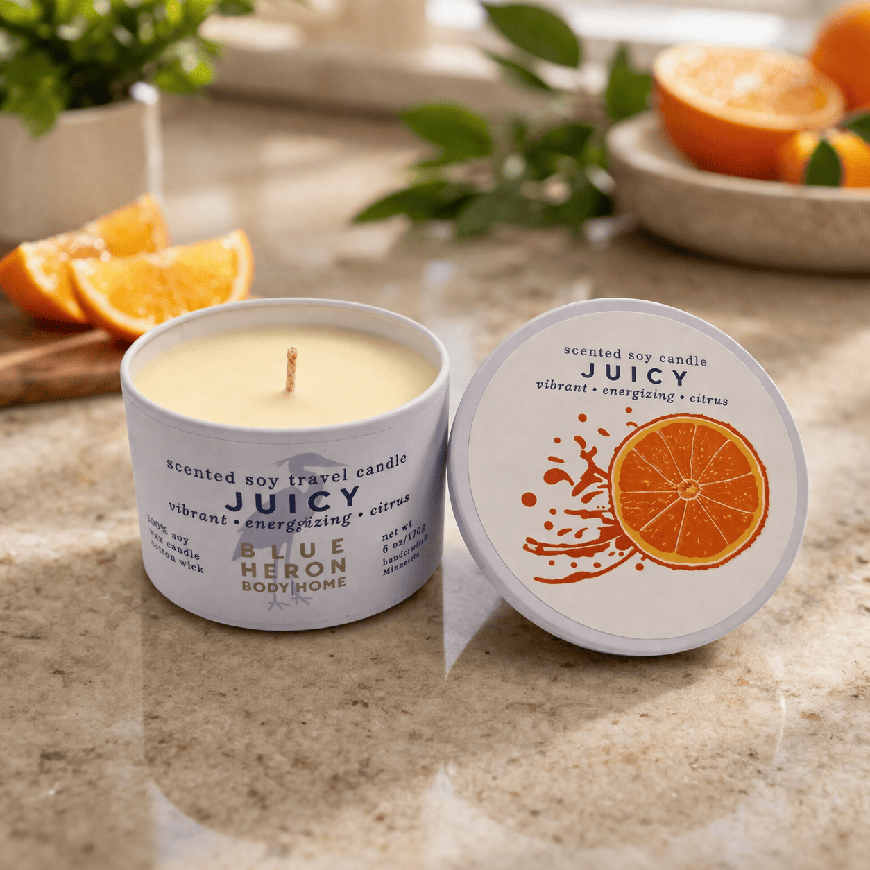Juicy Travel Candle (formerly known as Swish) - Blue Heron Soap Co
