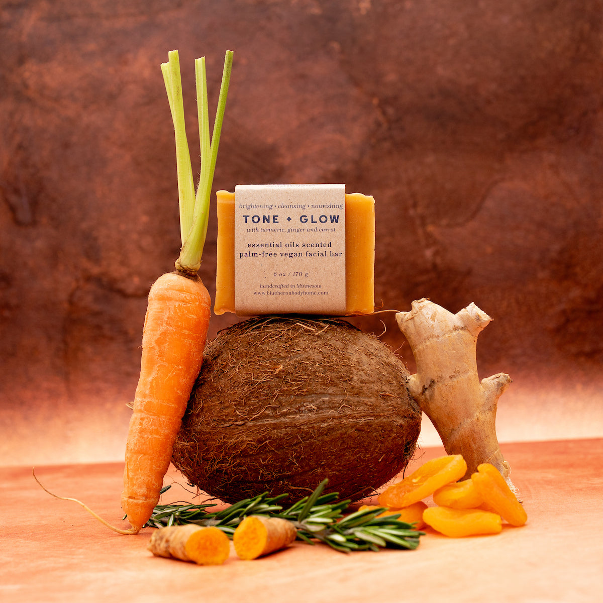 Tone + Glow Palm Free Facial Soap - Blue Heron Soap Co